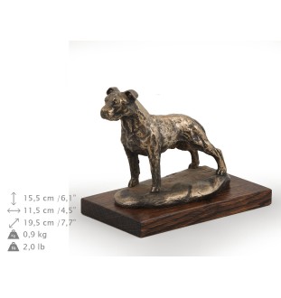 Amerykański Staffordshire terrier figurka na drewnie Art-Dog